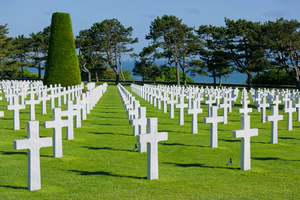 US Cemetery- D-Day  Omaha Beach in Normandy