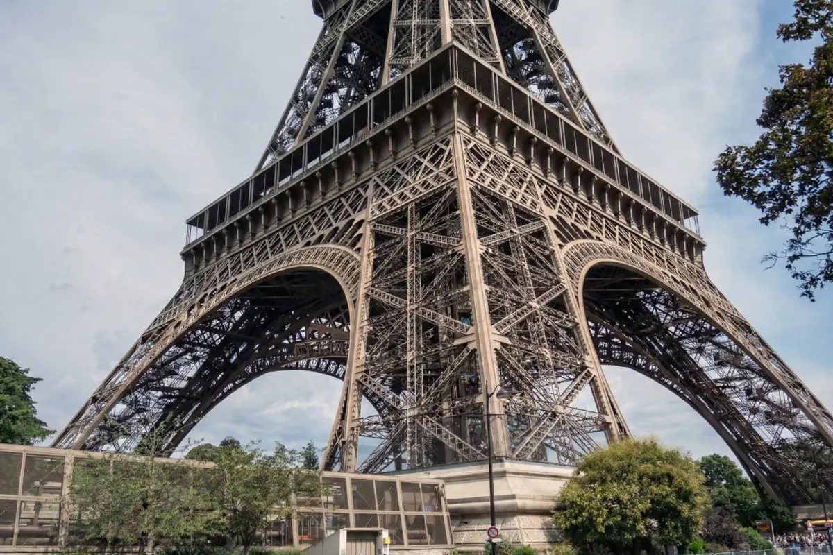 Feet of the Eiffel Tower from the Ground