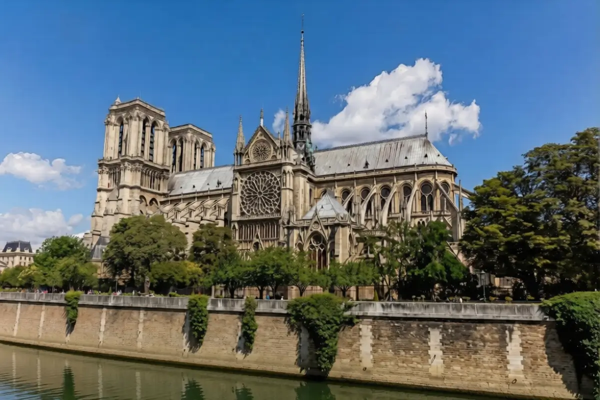 Notre Dame Cathedral From the Side