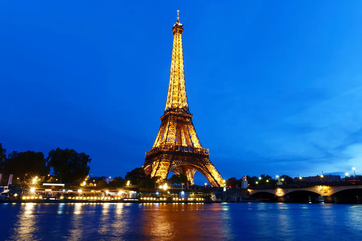 Paris Eiffel Tower at Night