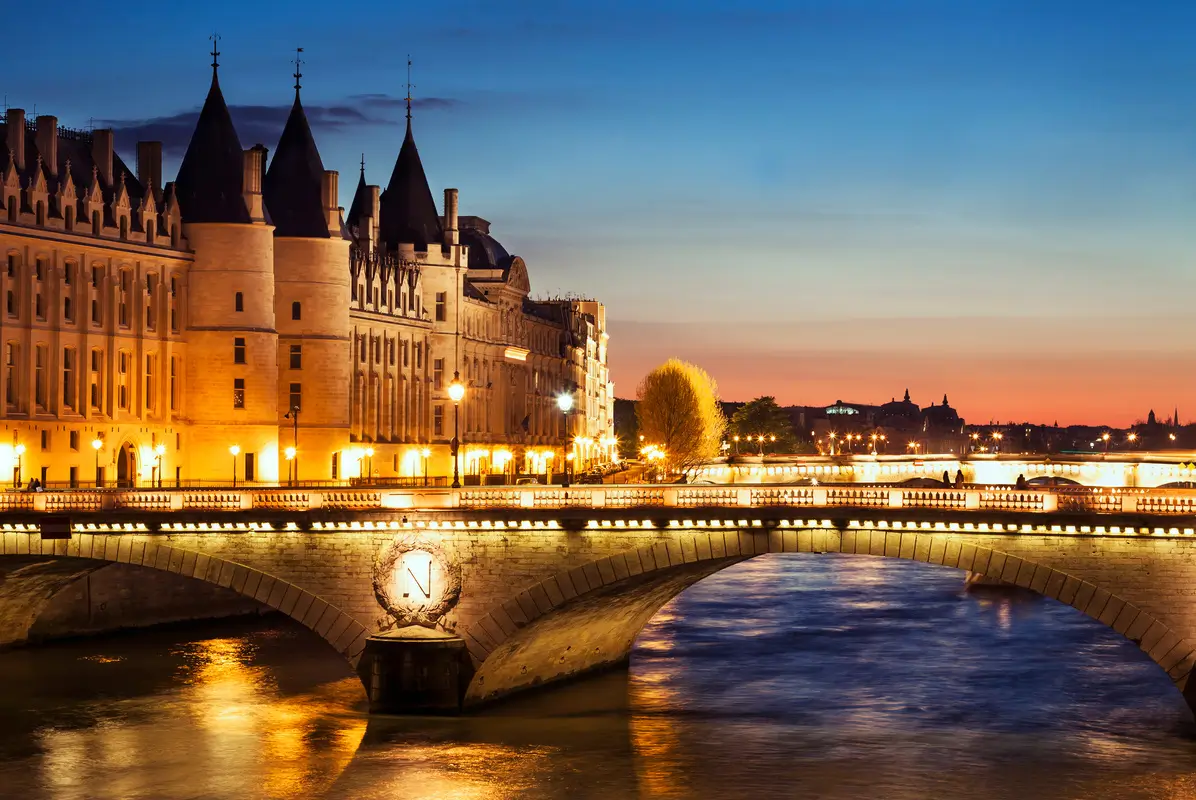 Paris La Conciergerie At Night