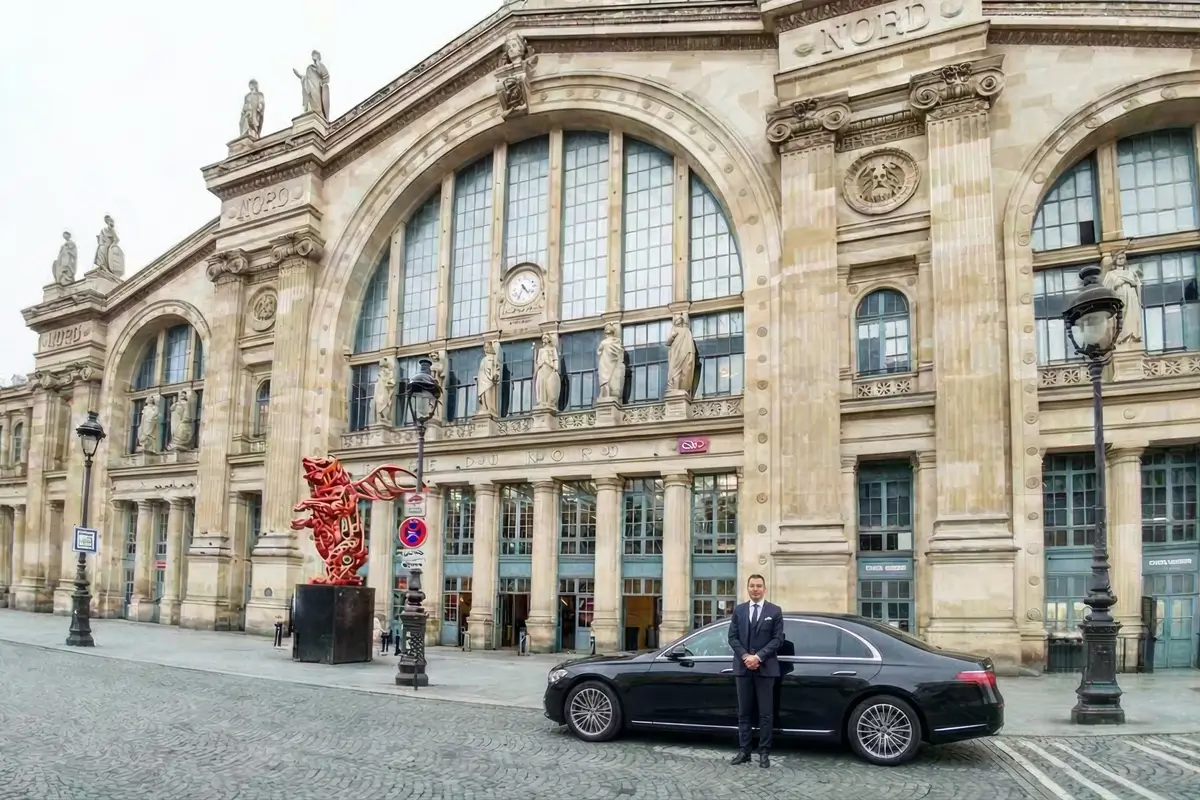 Paris to Train Station Mercedes S-Class Private Transfer