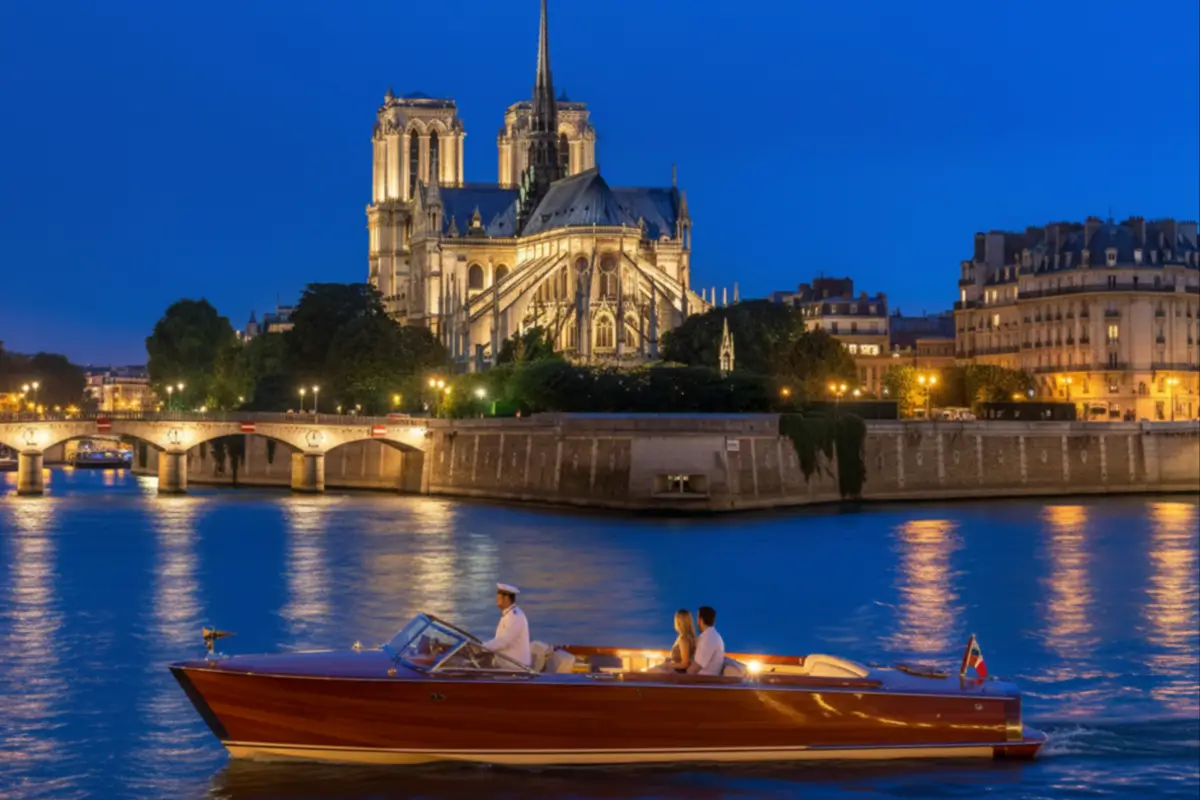 Paris Private Seine River Cruise - Notre Dame Cathedral at Night